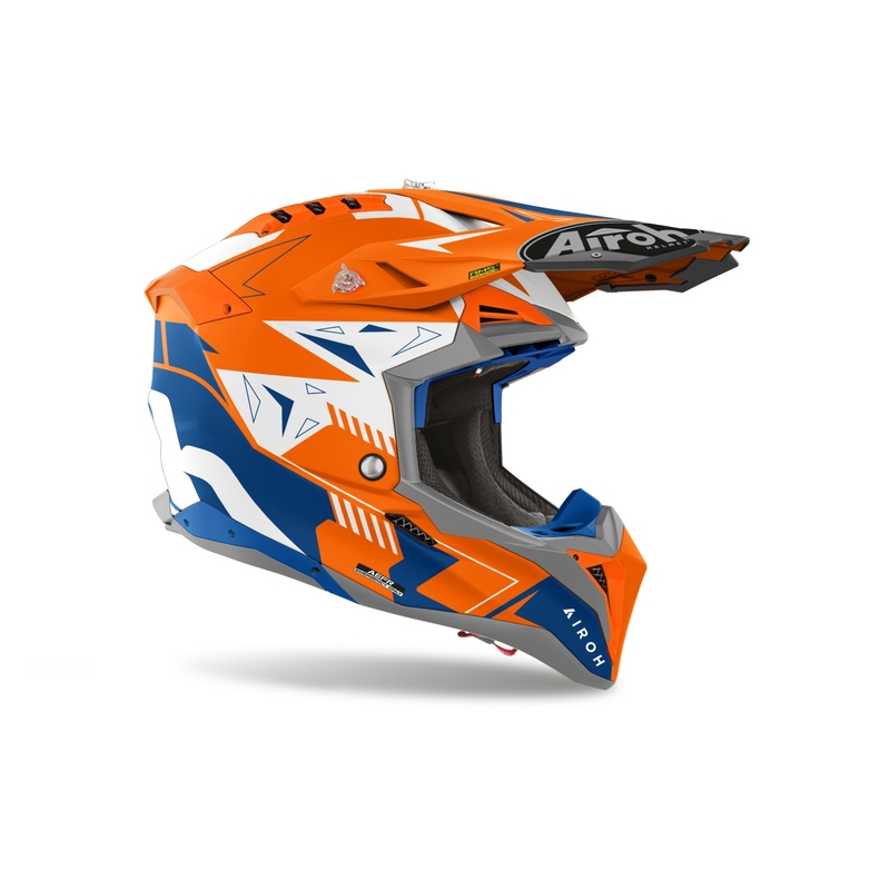 Motokros kaciga Airoh Aviator 3 Spin fluo narančasta mat