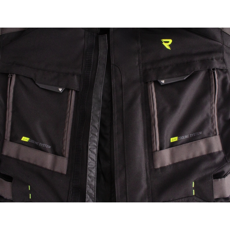 Motociklistička jakna Street Racer Rocket crno-sivo-fluo žuta