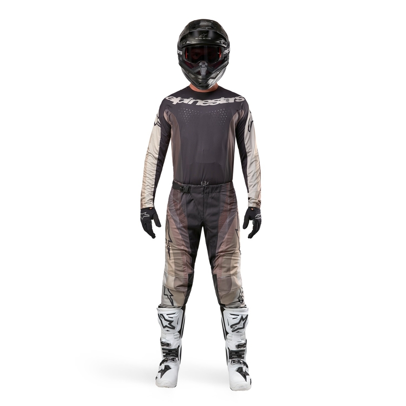 Motokrosový dres Alpinestars Techstar Pneuma 2024 šedo-pískový