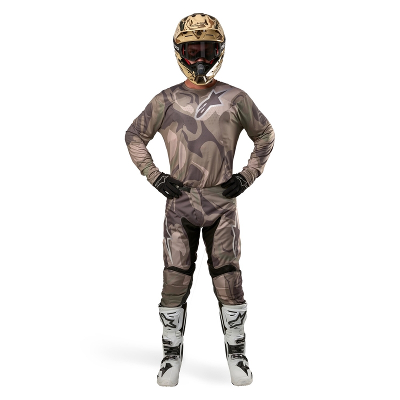 Alpinestars Racer Tactical motocross hlače zelene camo-smeđe