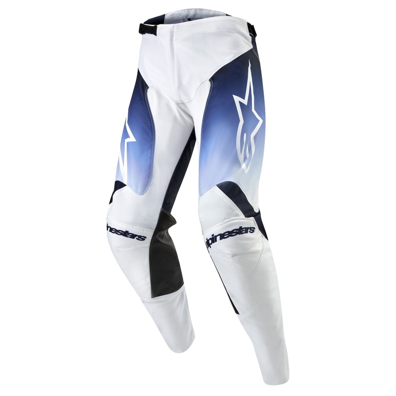 Alpinestars Racer Hoen motocross hlače bijelo-plave