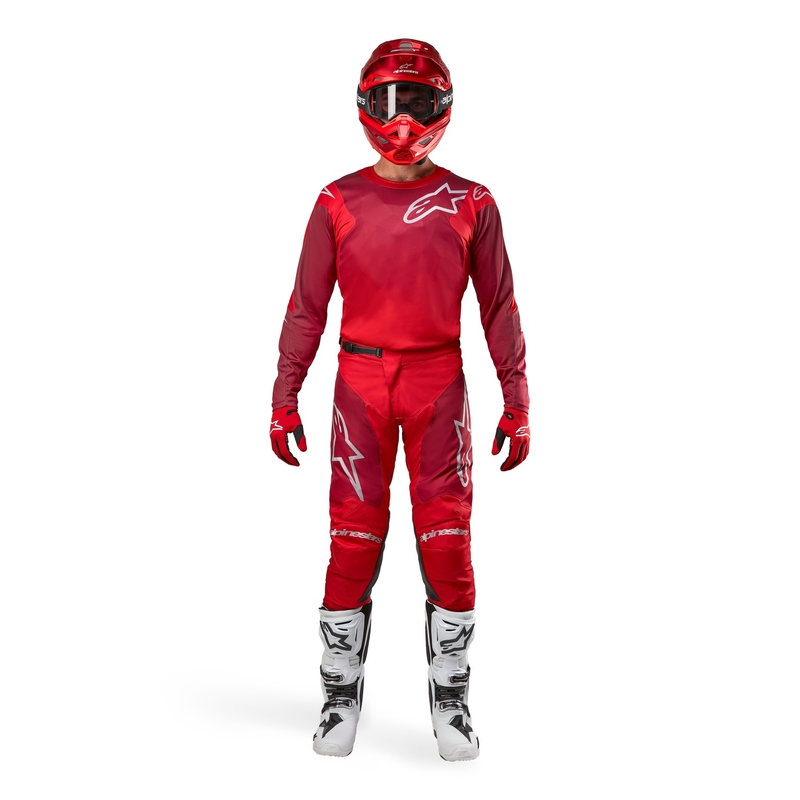 Alpinestars Racer Hoen motocross hlače crveno-vino