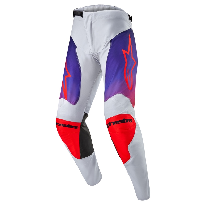 Alpinestars Racer Hoen motocross hlače sivo-plavo-narančaste