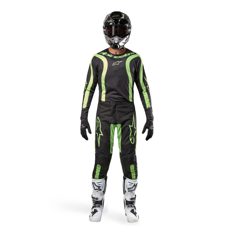 Alpinestars Fluid Lurv motocross hlače crno-fluo žute