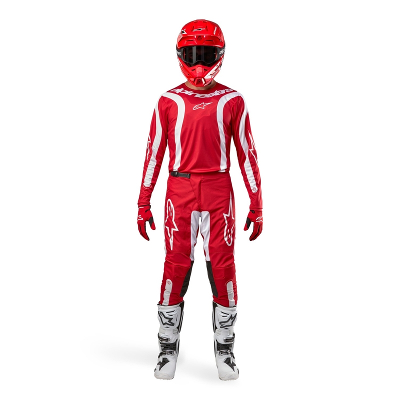 Alpinestars Fluid Lurv 2024 motocross hlače crveno-bijele rasprodaja