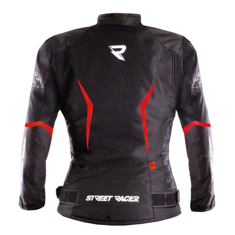 Ženska motoristička jakna Street Racer Rose crno-crvena