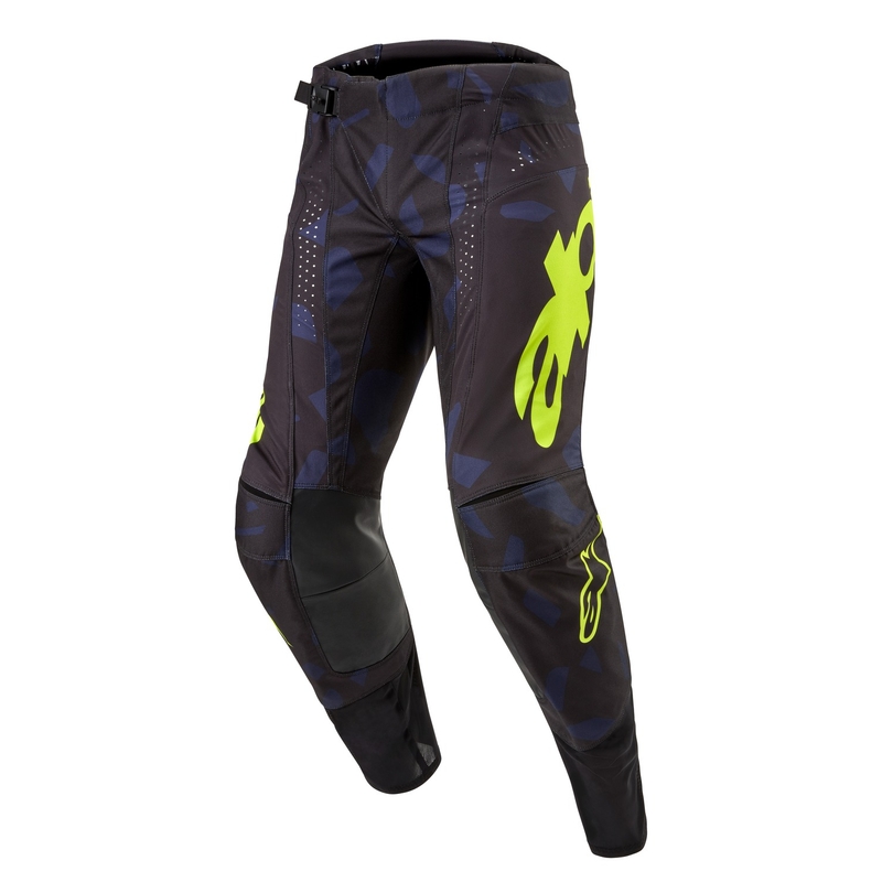 Alpinestars Techstar Rantera motocross hlače crno-plavo-fluo žute