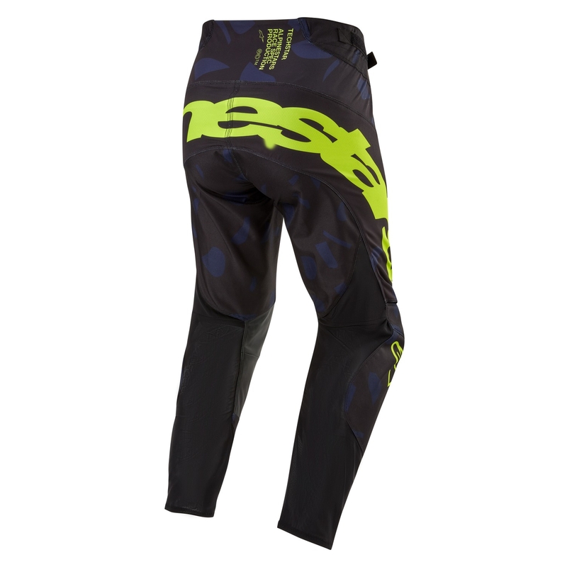 Alpinestars Techstar Rantera motocross hlače crno-plavo-fluo žute