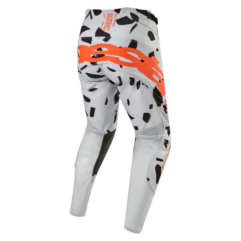Alpinestars Techstar Rantera motocross hlače sivo-narančasto-crne