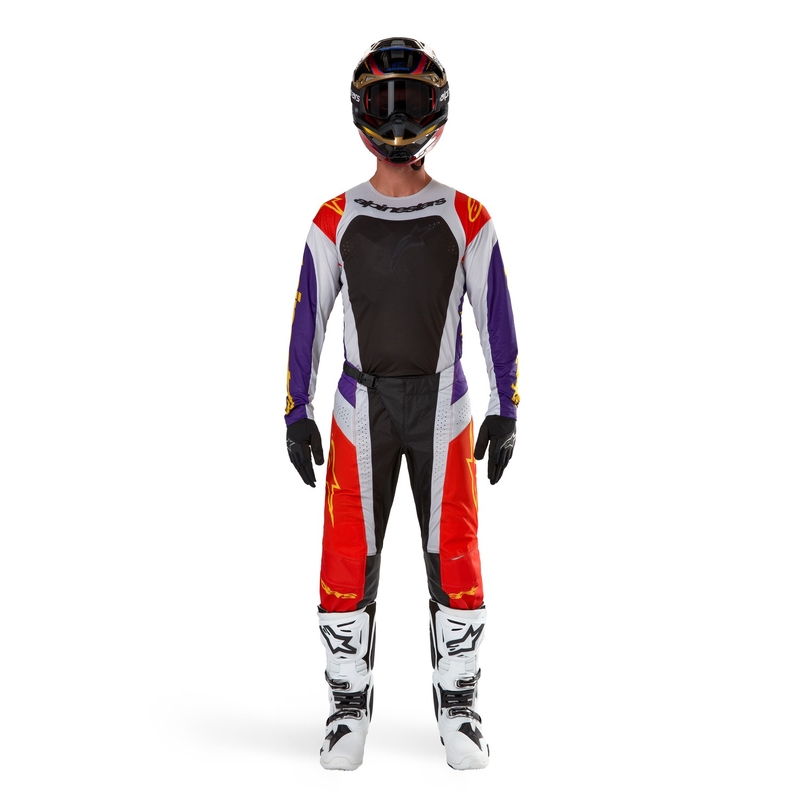 Alpinestars Techstar Ocuri motokros hlače narančasto-sive-ljubičasto-žute rasprodaja