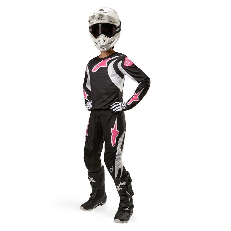 Alpinestars Stella Fluid ženske motocross hlače crno-bijele