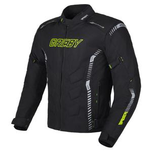 Motociklistička jakna RSA Greby 2 crno-siva-fluo žuta výprodej