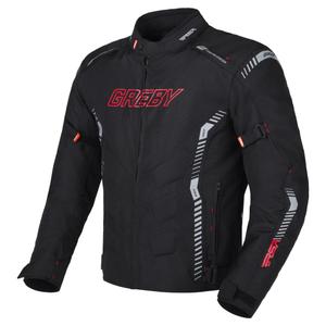 Motociklistička jakna RSA Greby 2 crno-sivo-crvena