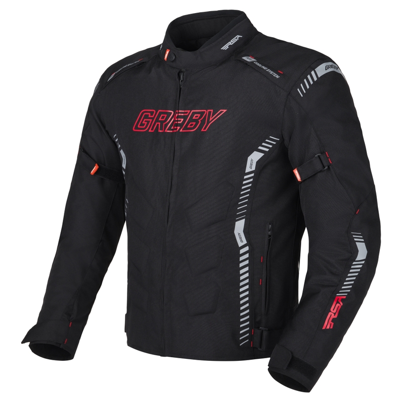 RSA Greby 2 motoristička jakna crno-sivo-crvena
