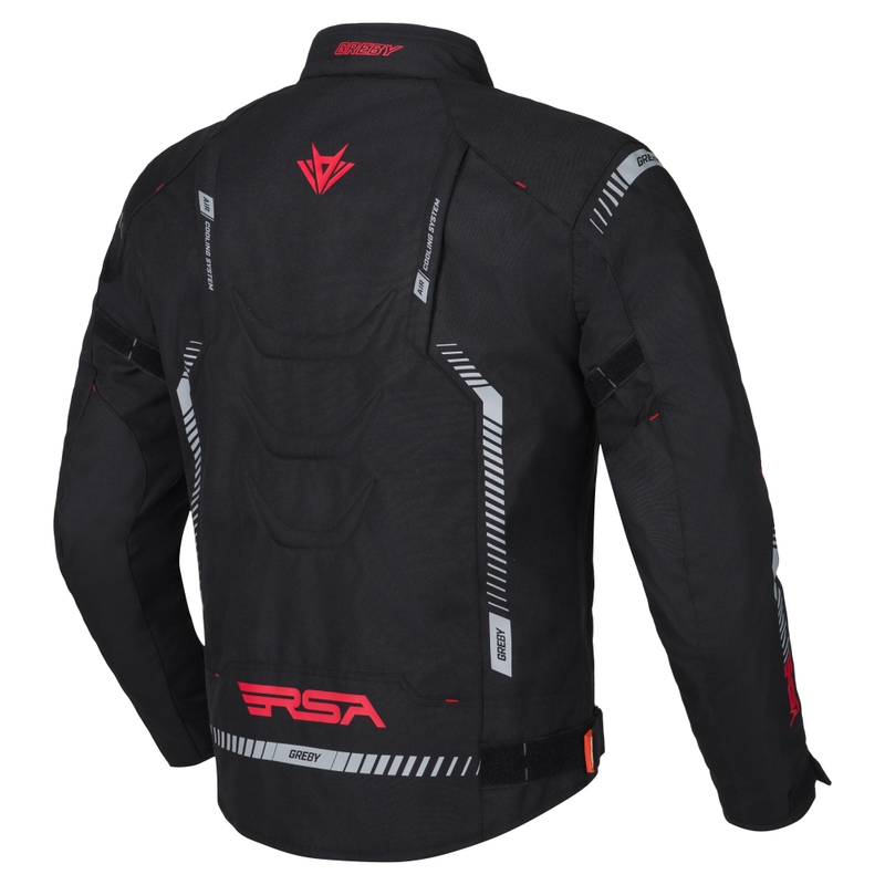 RSA Greby 2 motoristička jakna crno-sivo-crvena