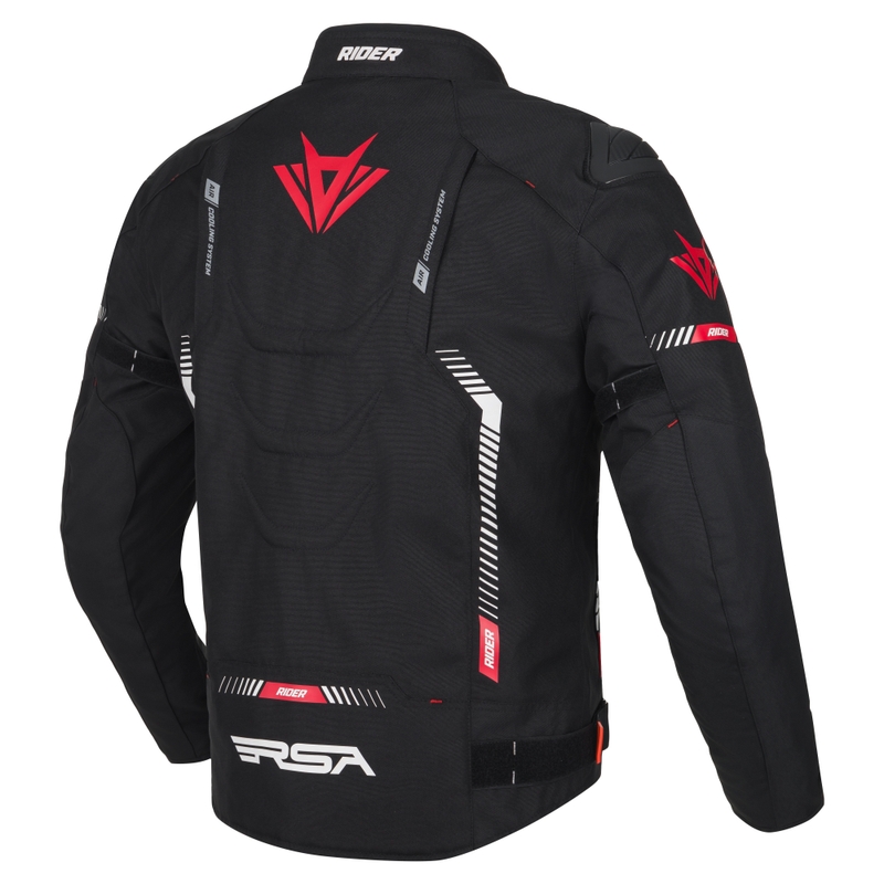RSA Rider motociklistička jakna crno-bijelo-crvena