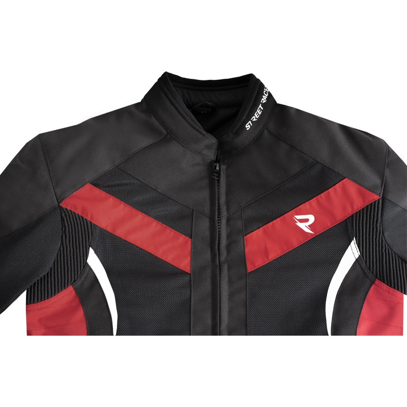 Street Racer Evans Air motociklistička jakna crno-crvena
