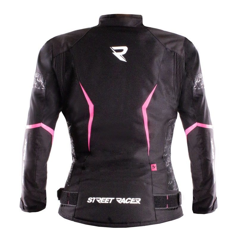Ženska motoristička jakna Street Racer Rose Air crno-roza