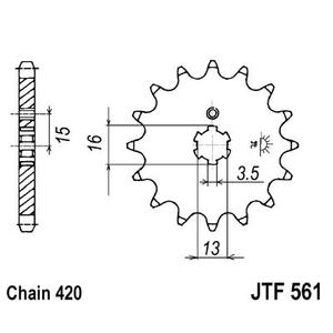 Řetězové kolečko JT 14 zubů, 420