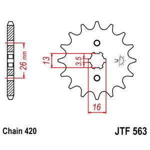 Řetězové kolečko JT 14 zubů, 420