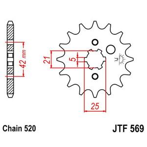 Řetězové kolečko JT 12 zubů, 520
