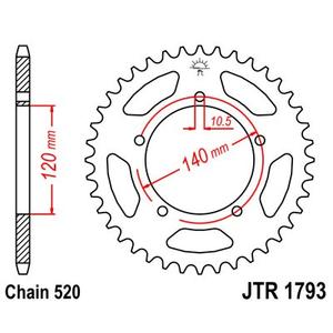 Řetězová rozeta JT 45 zubů, 520