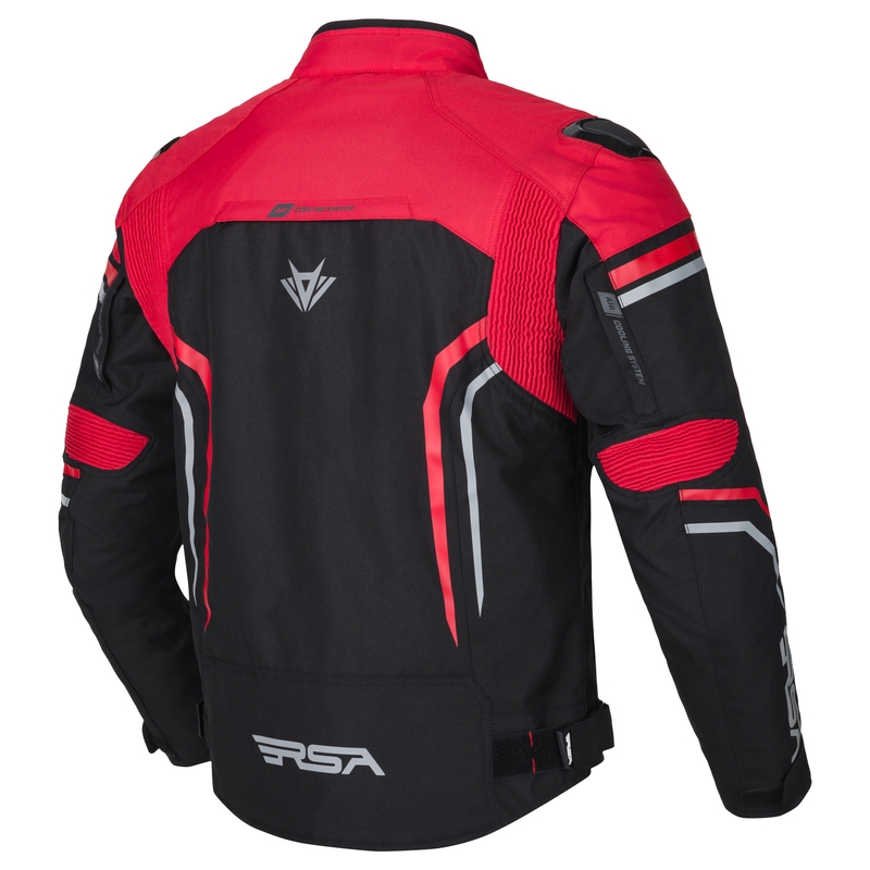 RSA Compact 2 EVO motociklistička jakna crno-sivo-crvena