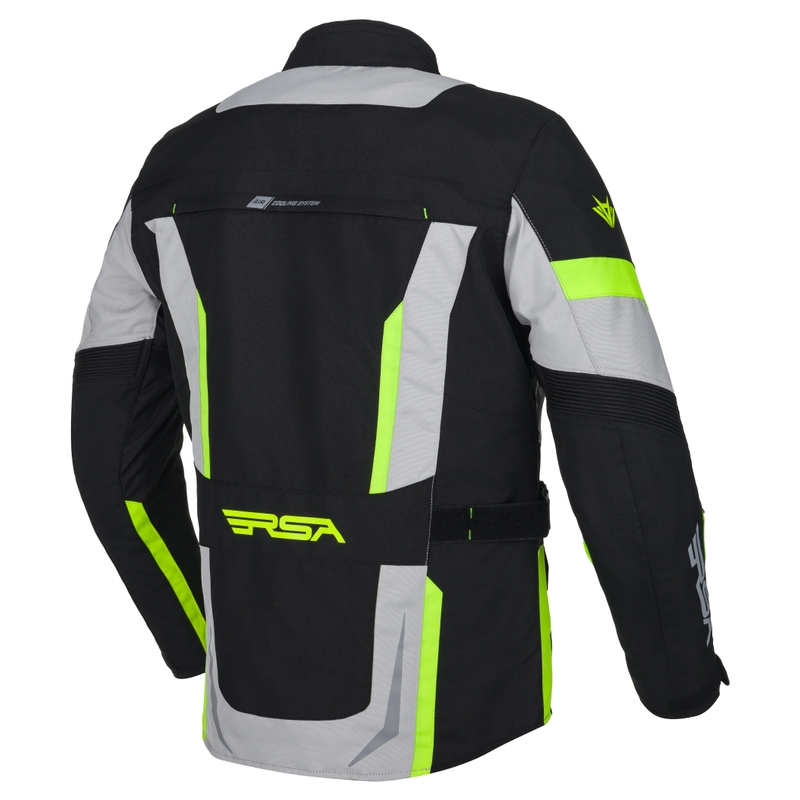 Motociklistička jakna RSA EXO 2 crno-sivo-fluo žuta