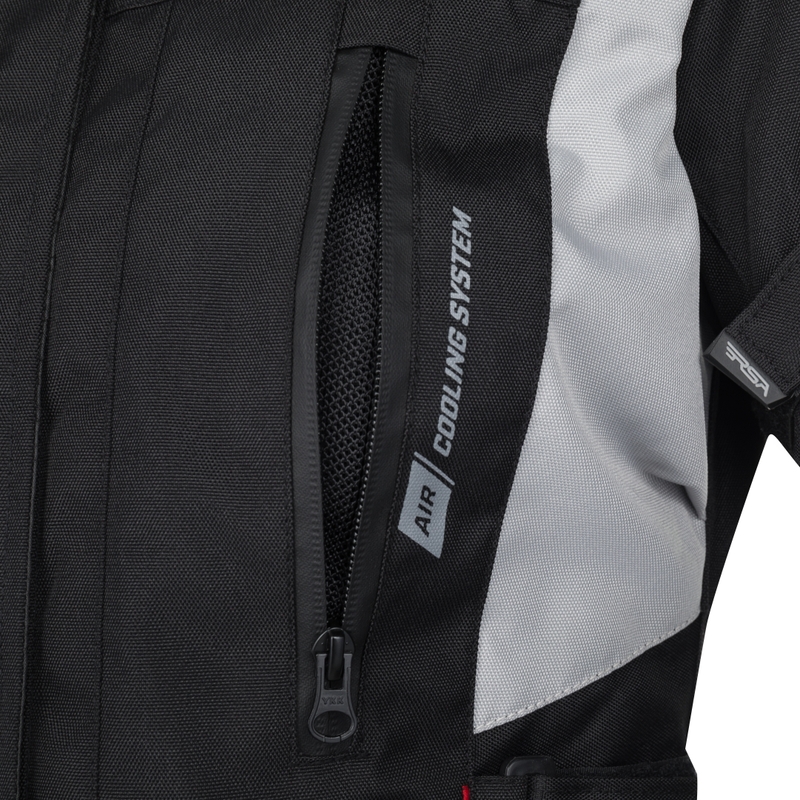 Ženska motociklistička jakna RSA EXO 2 crno-sivo-crvena