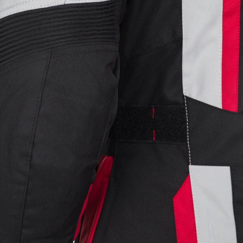 Ženska motociklistička jakna RSA EXO 2 crno-sivo-crvena
