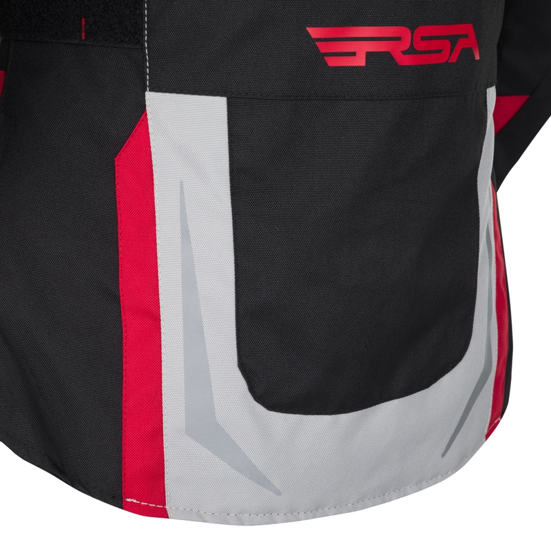 Ženska motociklistička jakna RSA EXO 2 crno-sivo-crvena