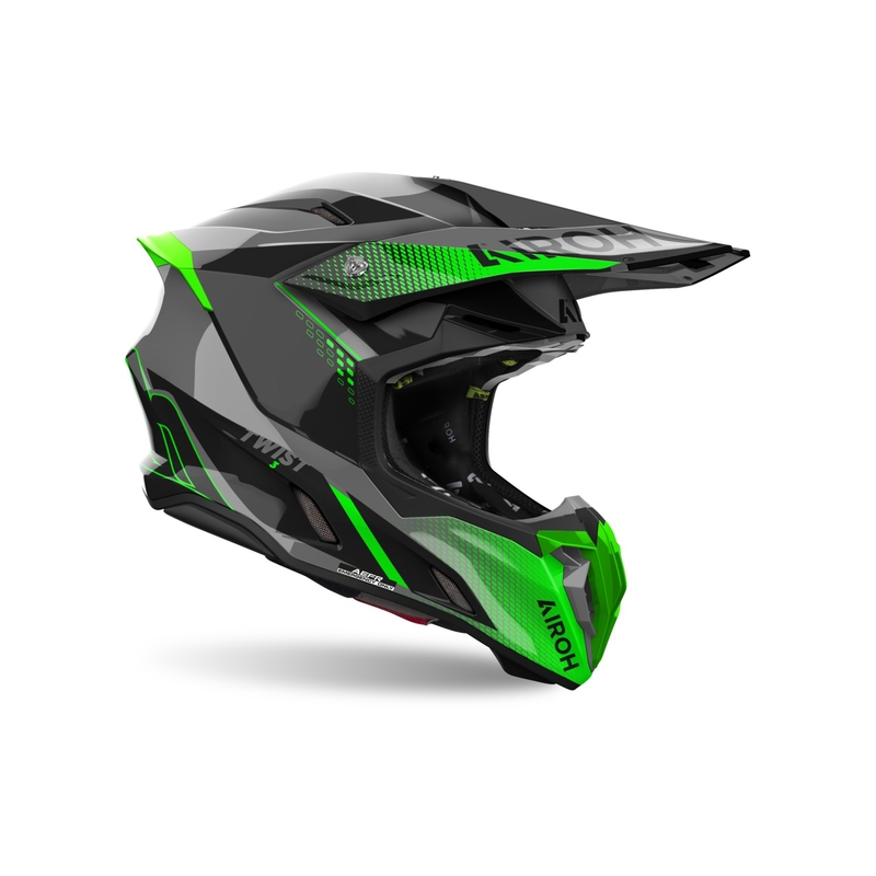 Motocross kaciga Airoh Twist 3 Shard sjajno zelena