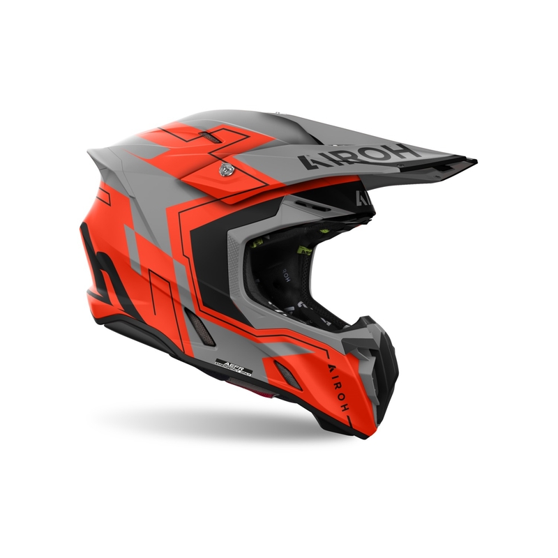 Motocross kaciga Airoh Twist 3 Dizzy mat fluo narančasta