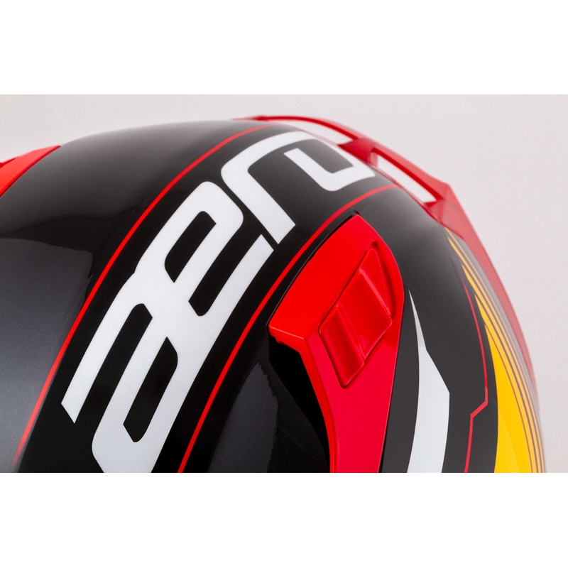Integralna motociklistička kaciga Cassida Aero Drome pearl crno-narančasto-crveno-bijela
