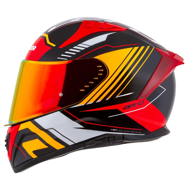 Integralna motociklistička kaciga Cassida Aero Drome pearl crno-narančasto-crveno-bijela