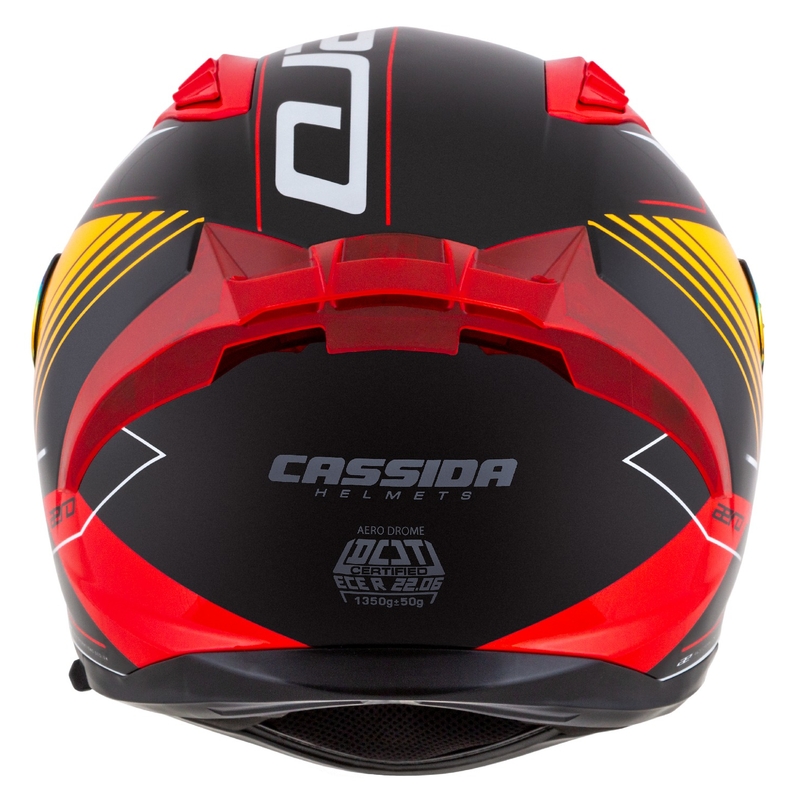 Integralna motociklistička kaciga Cassida Aero Drome pearl crno-narančasto-crveno-bijela