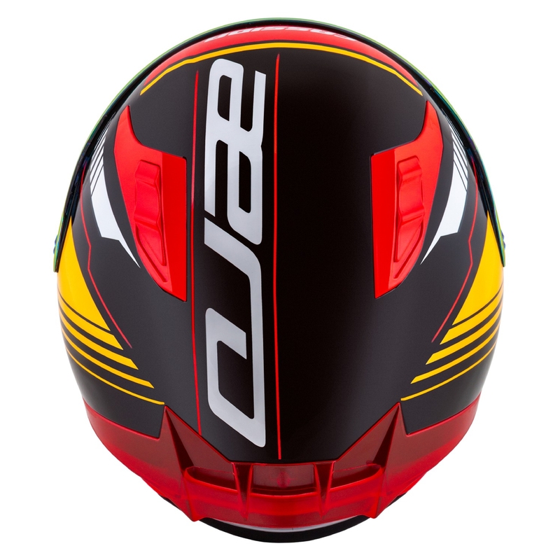 Integralna motociklistička kaciga Cassida Aero Drome pearl crno-narančasto-crveno-bijela