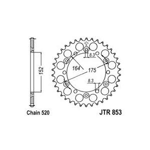 Řetězová rozeta JT 40 zubů, 520