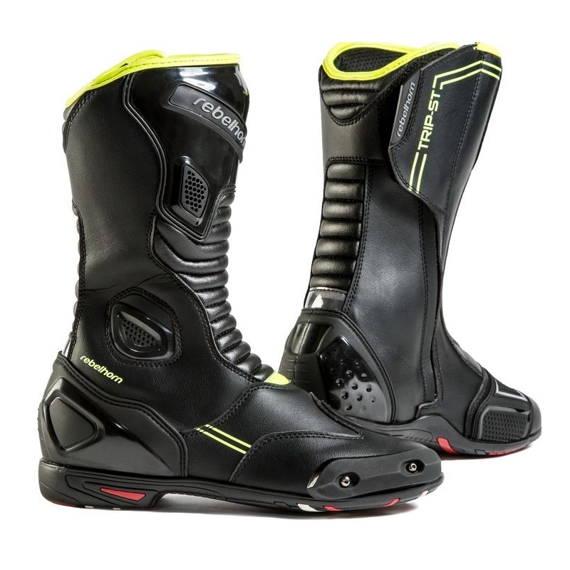 Motorističke čizme Rebelhorn Trip ST CE crno-fluo žute rasprodaja