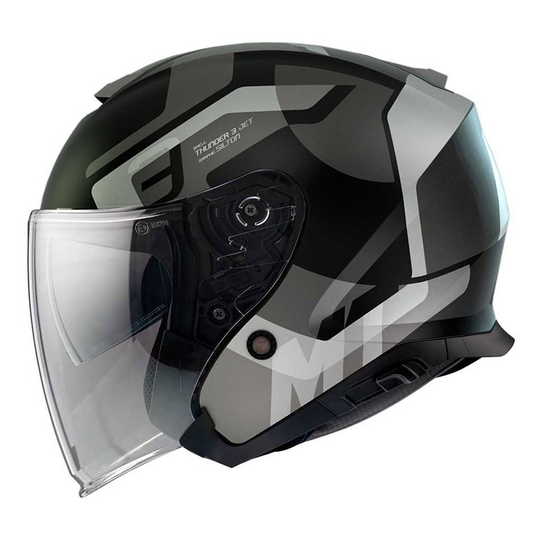 Otvorena motociklistička kaciga MT Thunder 3 SV Jet Silton crno-siva rasprodaja
