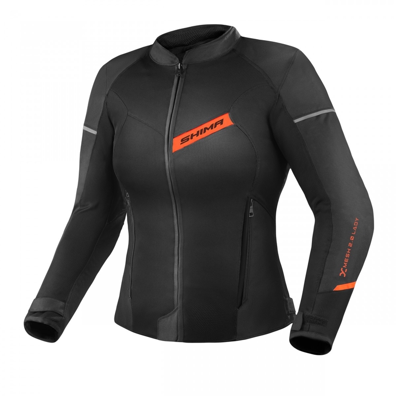 Ženska motoristička jakna Shima X-MESH 2.0 crno-crvena