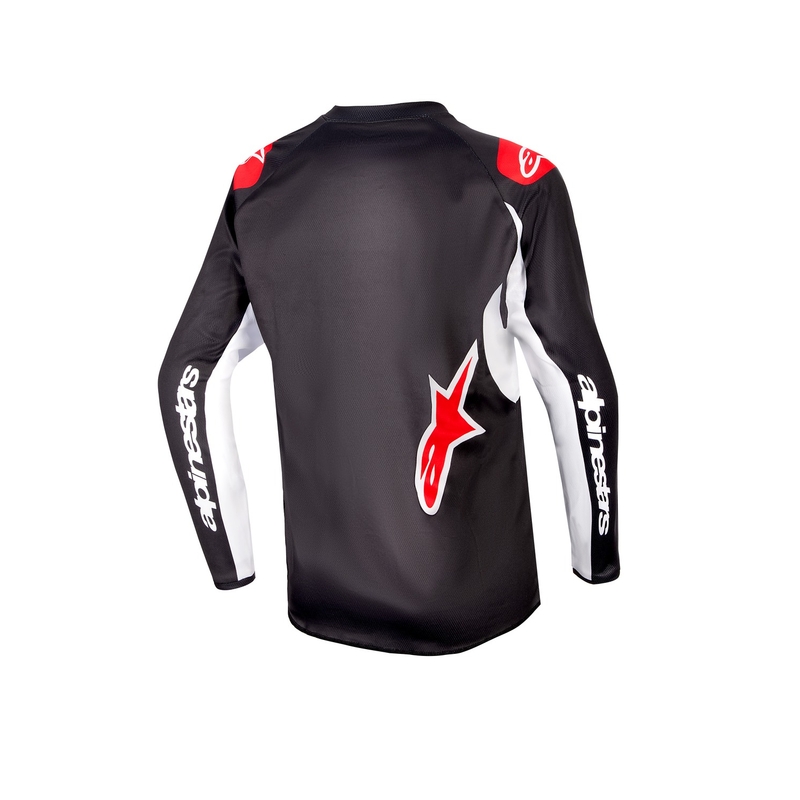 Dječja motokros majica Alpinestars Racer Lucent 2024 crno-bijelo-crvena