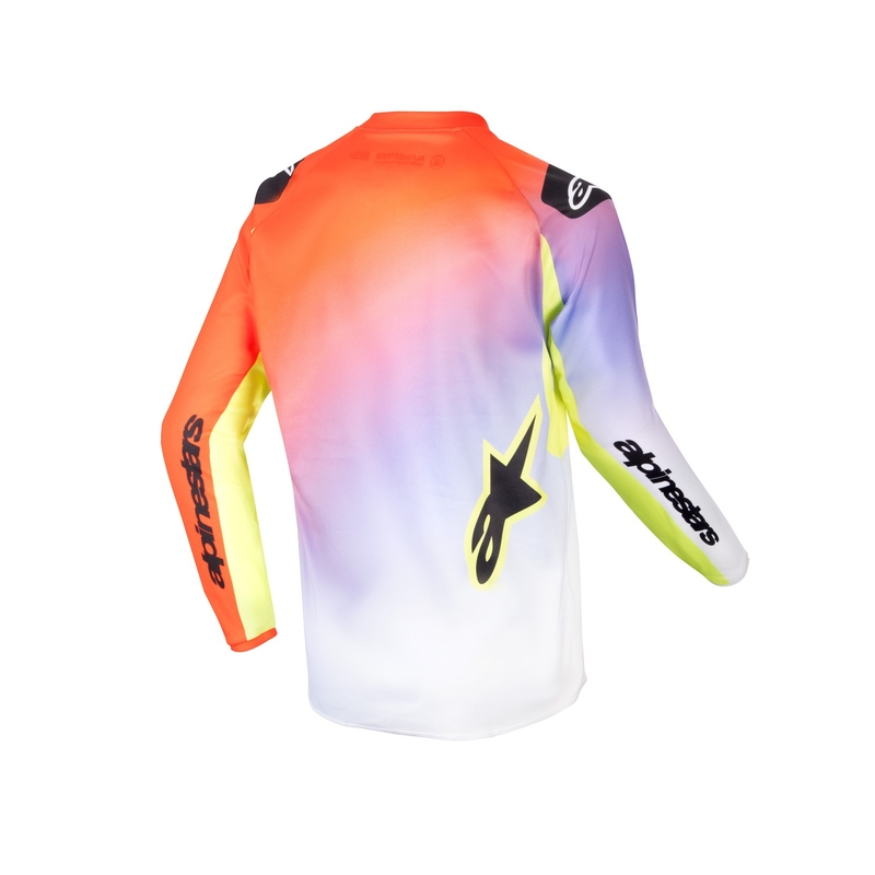 Alpinestars Racer Lucent 2024 dječja motocross majica bijela-crna-fluo žuta
