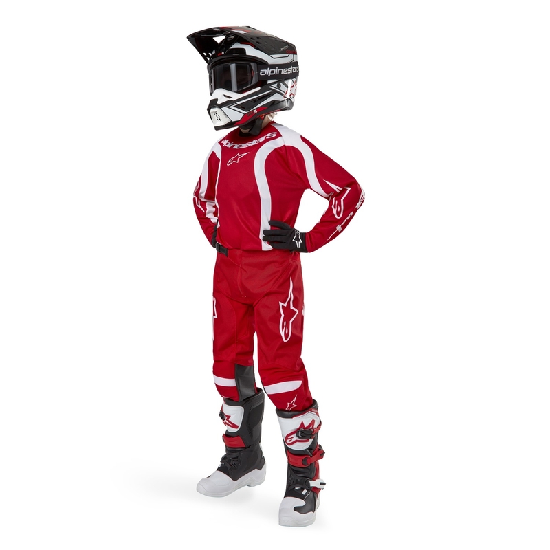 Dječji motocross dres Alpinestars Racer Lurv 2024 crveno-bijeli