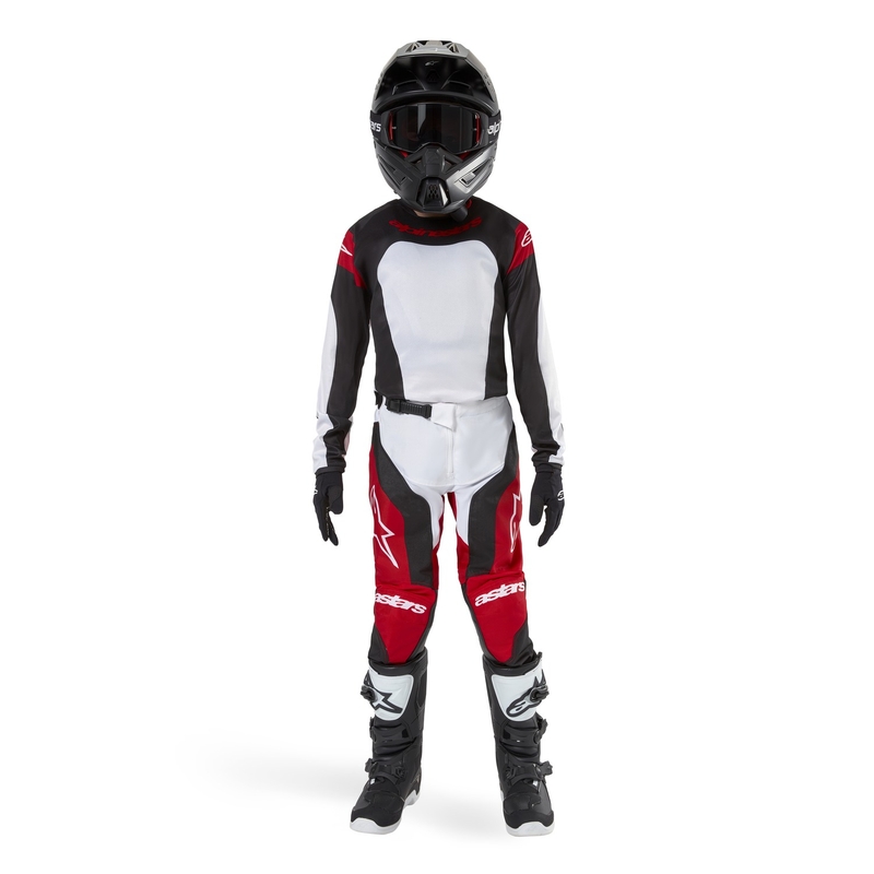 Dječja motokros majica Alpinestars Racer Ocuri crveno-bijelo-crna