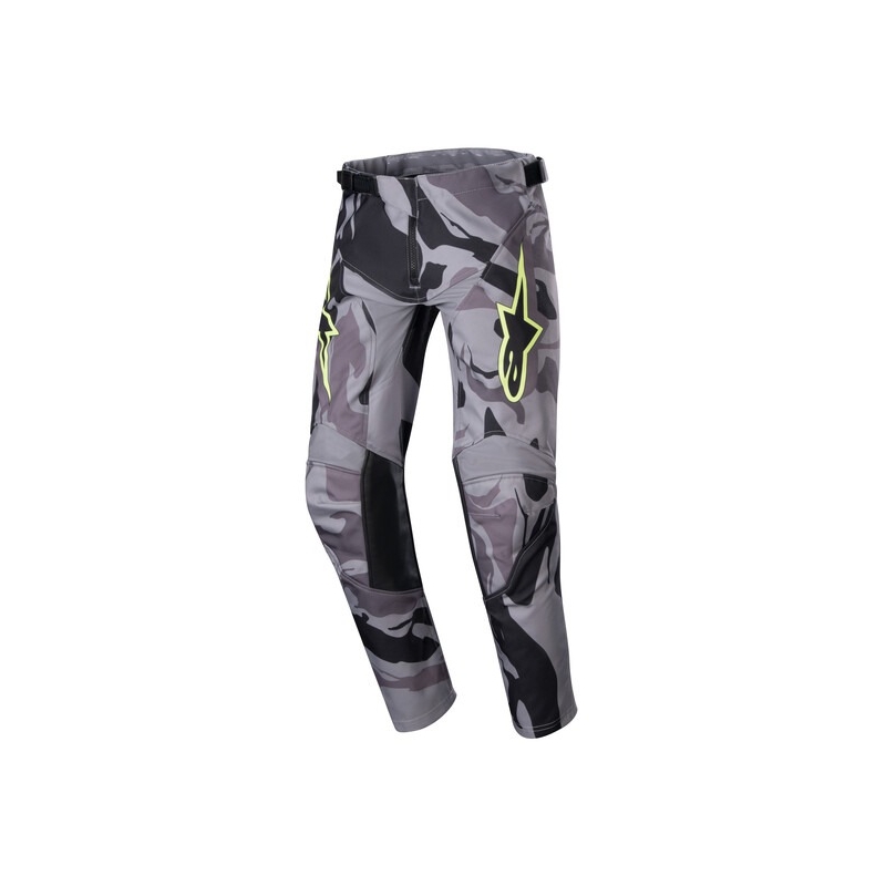 Alpinestars Racer Tactical 2024 dječje motocross hlače sive Camo-Fluo žuto-crne