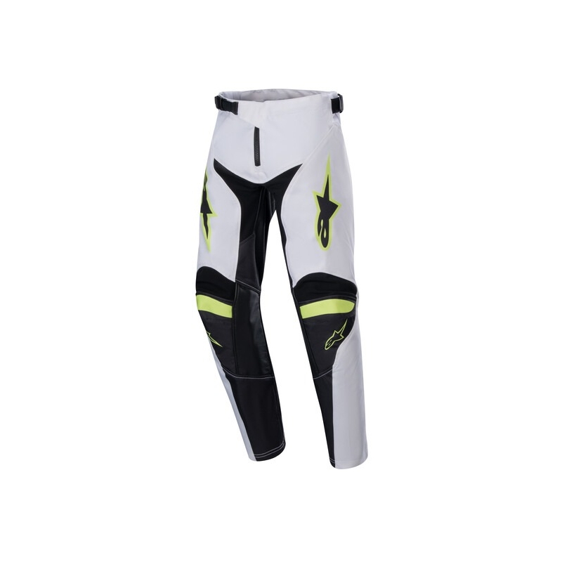 Dječje motokros hlače Alpinestars Racer Lucent Bijelo-crno-Fluto žute