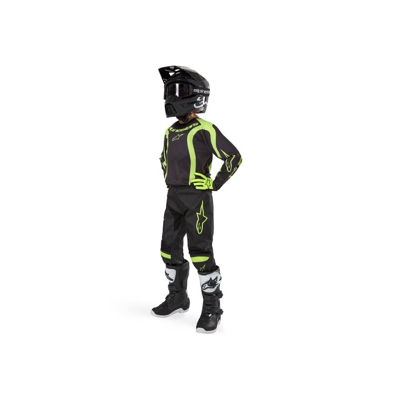 Alpinestars Racer Lurv 2024 dječje motocross hlače crno-fluo žute