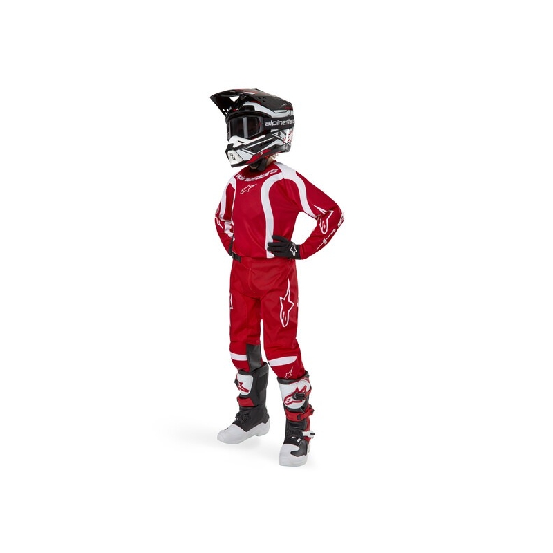 Dječje motokros hlače Alpinestars Racer Lurv 2024 crveno-bijele
