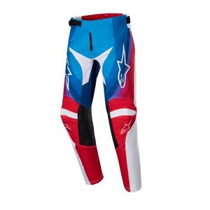 Dječje motocross hlače Alpinestars Racer Pneuma 2024 bijelo-plavo-crvene
